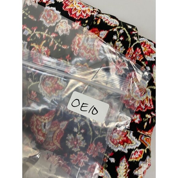 J. Jill Pleated Shift Floral Womens Size XS Black Multicolor whimsical Boho Pock - Picture 5 of 12